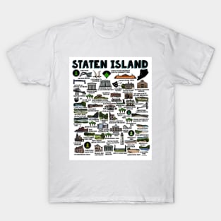 Staten Island Map Art T-Shirt